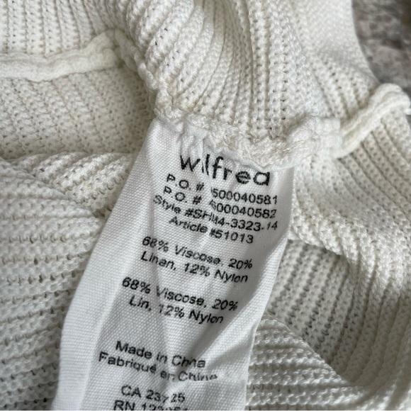 Aritzia’s Wilfred Blanchard Ivory Knit 3/4 Length Sleeve Shirt Women’s XXS - Picture 4 of 6